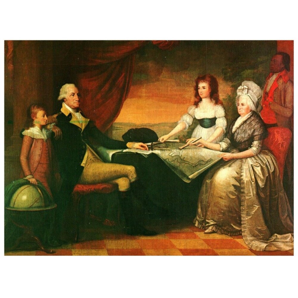 Postcard portrait of the Washington family 1796 National Gallery of Art
